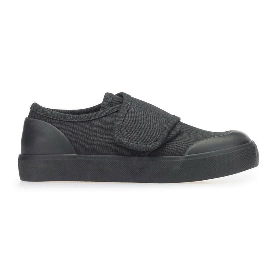 Start-Rite Skip 6529_7 Black Rip-tape Plimsolls F Width