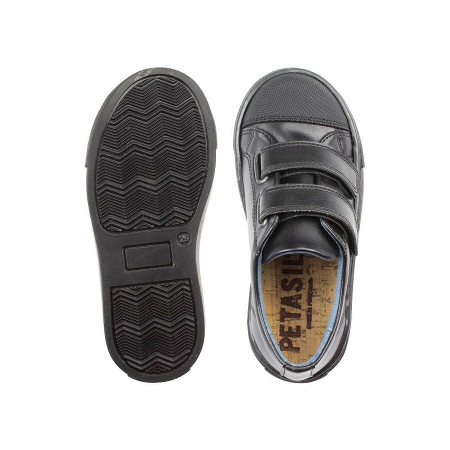 Petasil Vose 5975  Black Vegan School Shoes