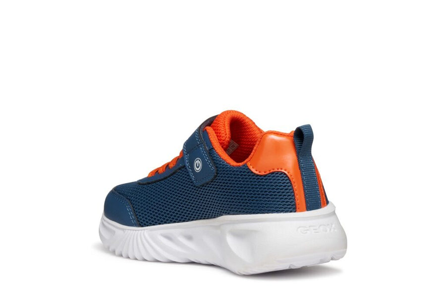 Geox J ASSISTER BOY J45DZC	014CE C4B2T Boys Blue / Orange Trainer