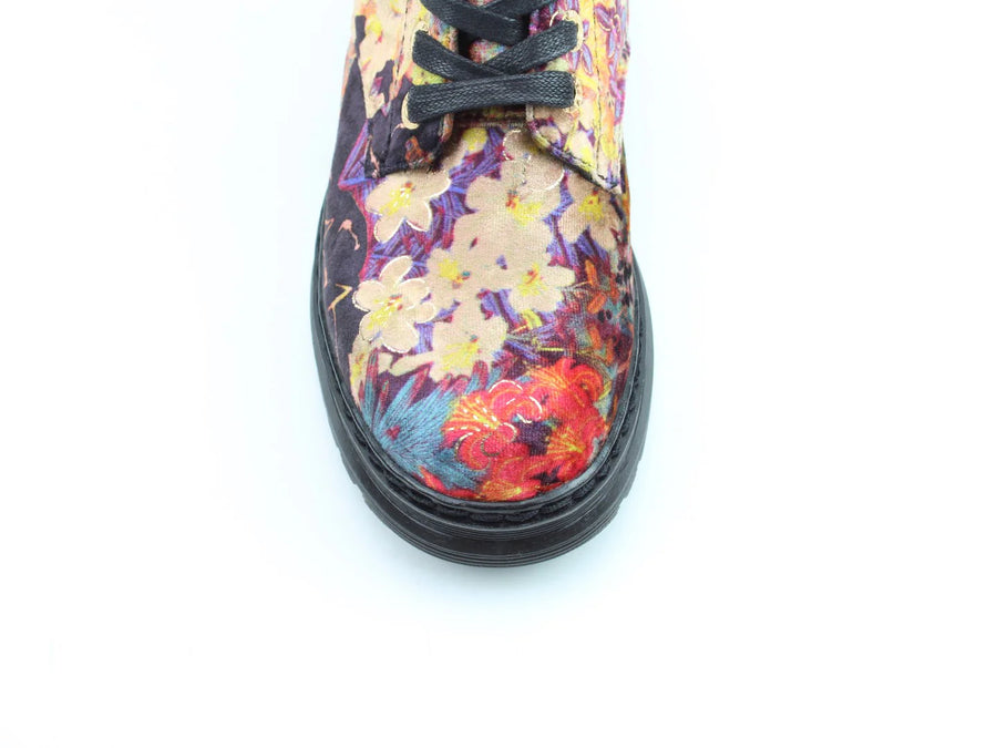 Heavenly Feet Lotte Ladies Floral Velour Boot