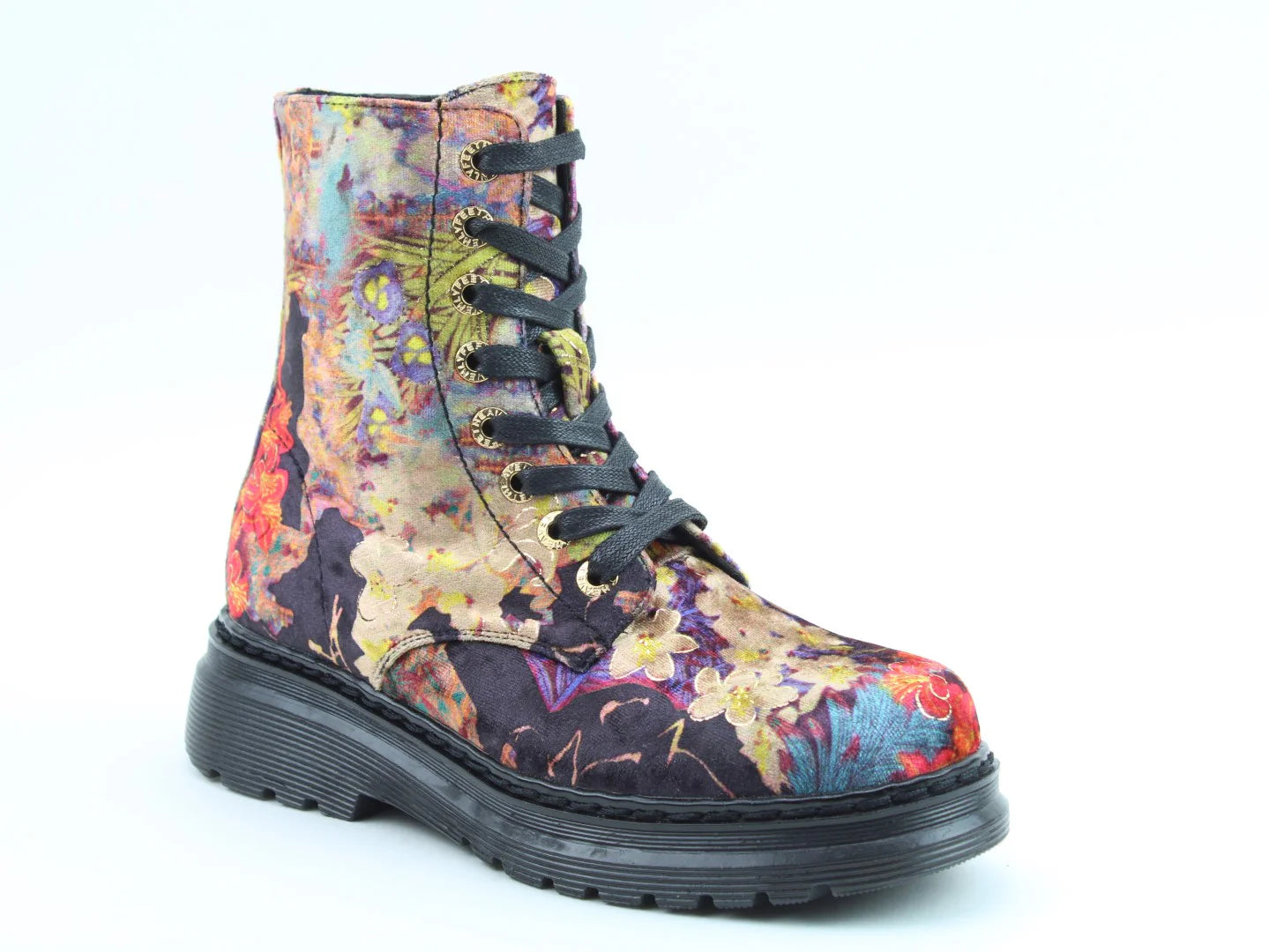 Heavenly Feet Lotte Ladies Floral Velour Boot