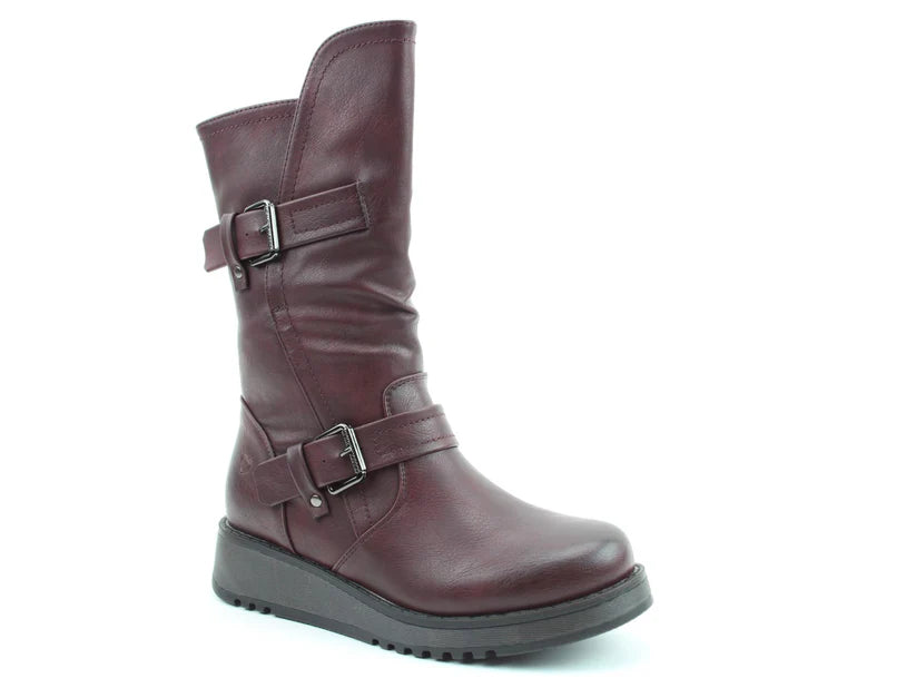 Heavenly Feet Hannah4 Ladies Burgundy Boot