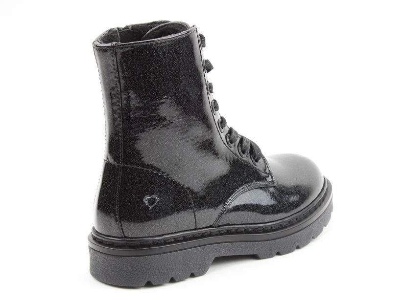 Heavenly Feet Justina2 Ladies Black Glitter Boot