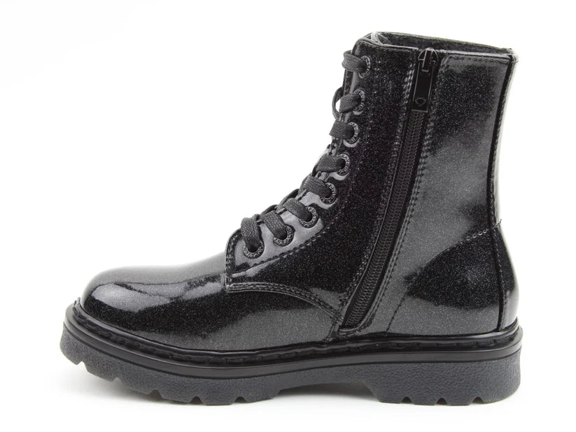 Heavenly Feet Justina2 Ladies Black Glitter Boot