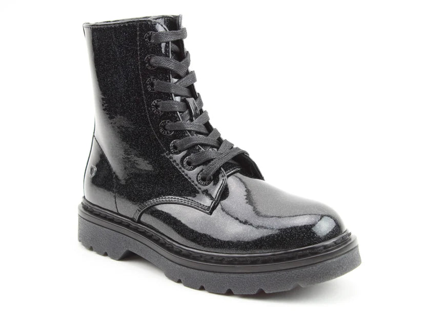 Heavenly Feet Justina2 Ladies Black Glitter Boot