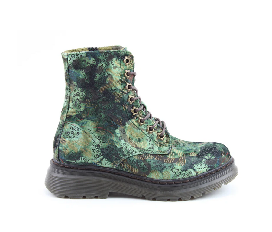 Heavenly Feet Eva Jungle Ladies Forest Velour Boot