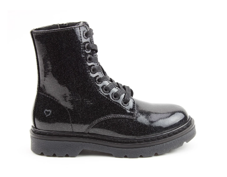 Heavenly Feet Justina2 Ladies Black Glitter Boot