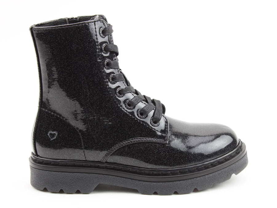 Heavenly Feet Justina2 Ladies Black Glitter Boot