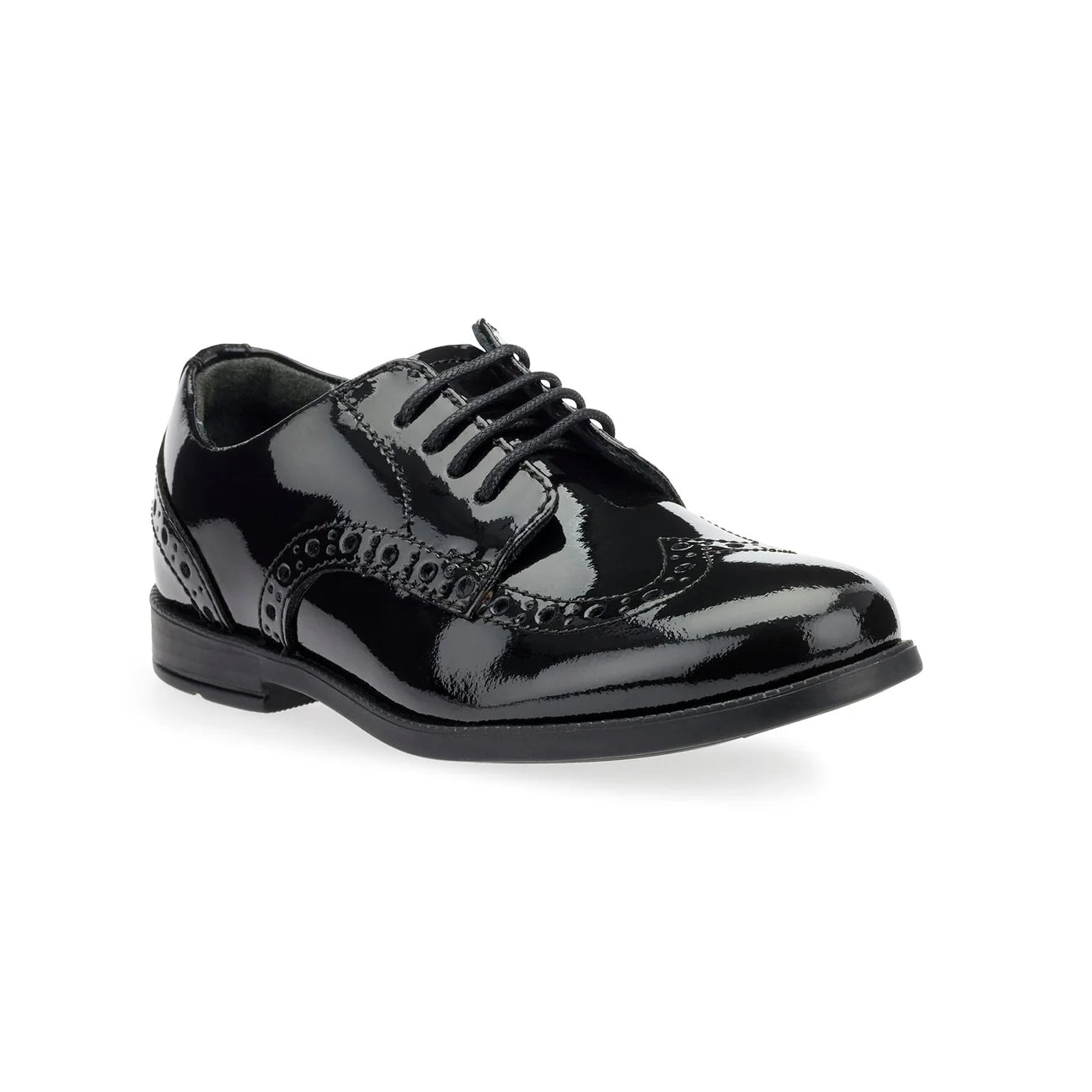 Start-Rite Brogue Pri 2745_3 Black Patent School Shoes