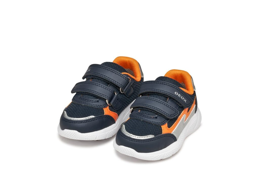 Geox B SPRINTYE BOY C B564UC 0BC14 C0659 Boys Navy / Orange Trainer