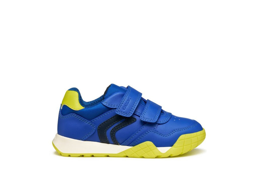 Geox J Rann-E Boy J56NEA 065FU Royal/Lime Boys Trainer