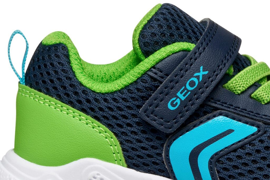 Geox B SPRINTYE BOY B454UC 01454 C0749 Boys Navy / Lime Trainer