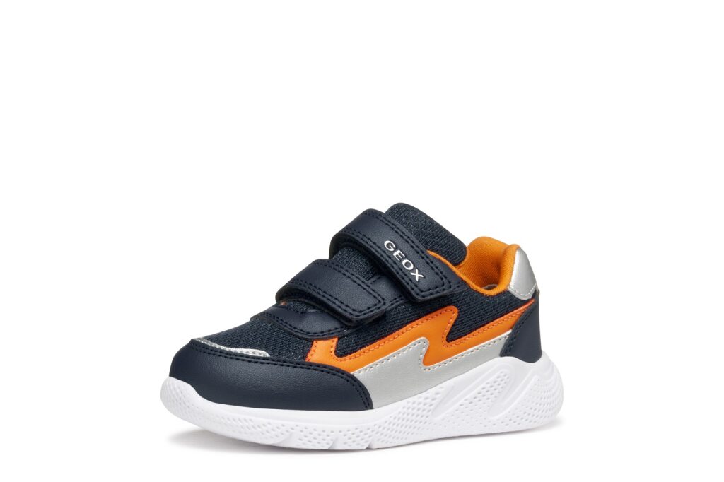 Geox B SPRINTYE BOY C B564UC 0BC14 C0659 Boys Navy / Orange Trainer