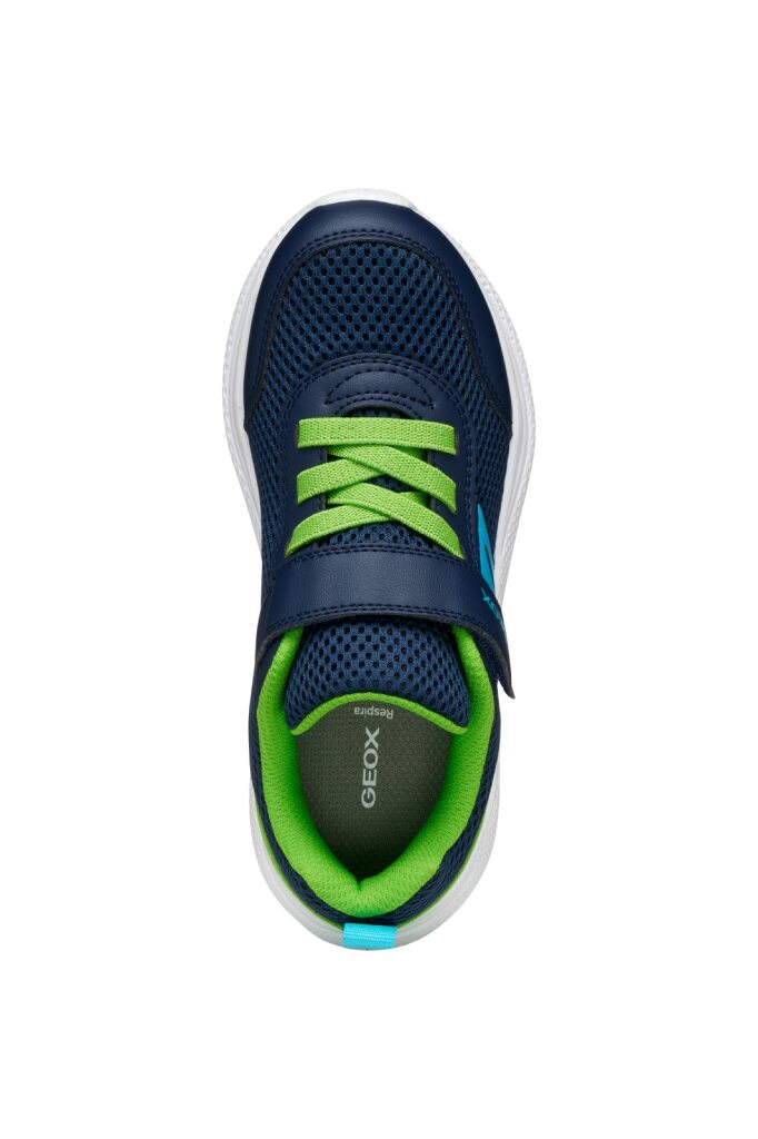 Geox J SPRINTYE B. A J36GBA 01454 C0749 Boys Navy / Lime Trainer