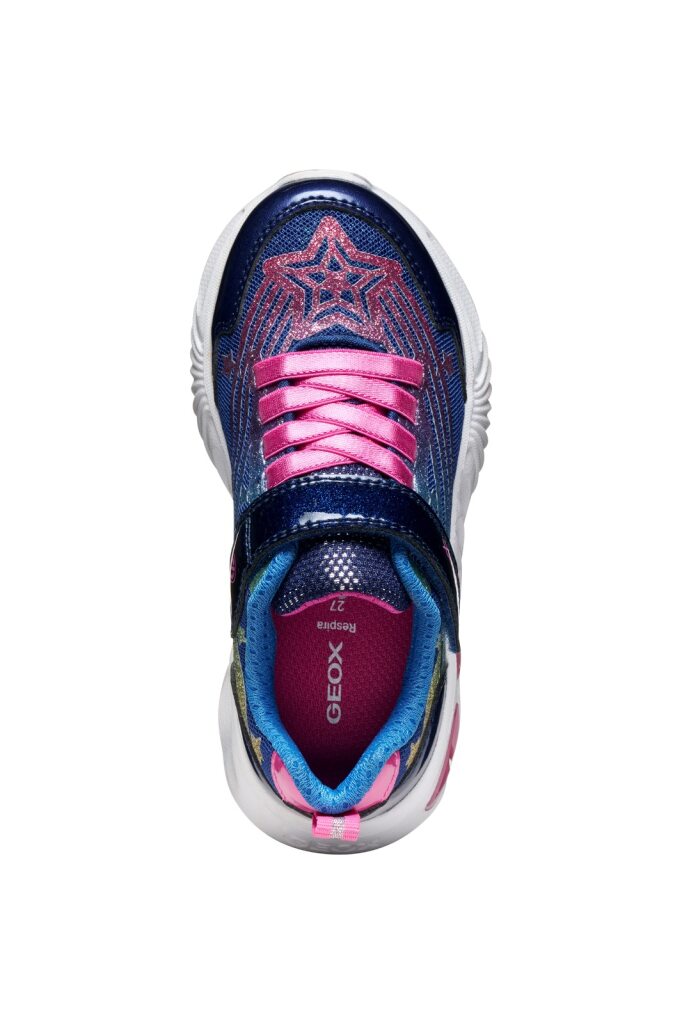Geox J Assister Girl J56E9B Blue / Multicolour Girls Trainer