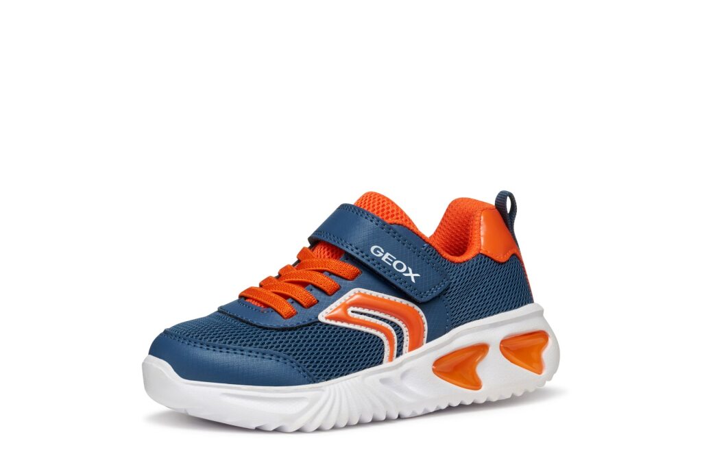 Geox J ASSISTER BOY J45DZC	014CE C4B2T Boys Blue / Orange Trainer