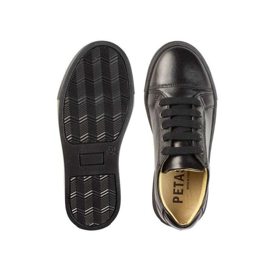 Petasil PEEL 5630/1 Lace Up Black School Shoes