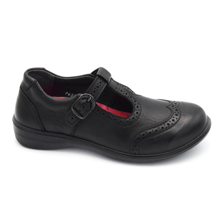 Ricosta OLINA Black Leather School Shoes 8500502